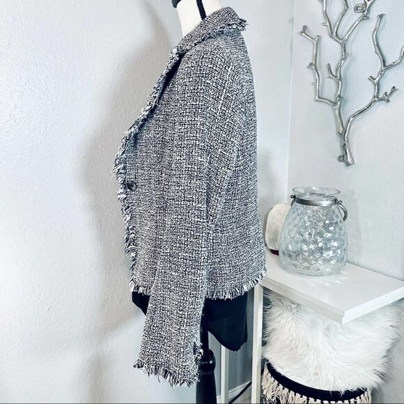 SilkLand Tweed Raw Hinge Blazer Petite - Picture 7 of 10